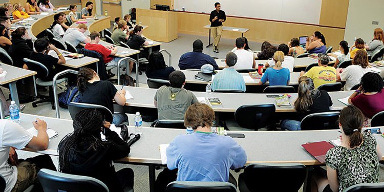 Students in lecture classroom