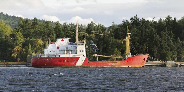 A Canadian coast guard vessel