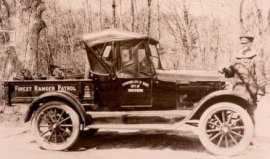 Conservation Officer in the 1920's Patrols State Forest