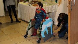 Design students helped six-year-old Brian become Superman for the day. Photo courtesy of Beit Issie Shapiro