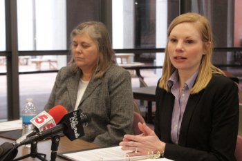 Missouri Auditor Nicole Galloway, right, said she's frustrated that Carpenter continues to defend her past actions. - DANNY WICENTOWSKI