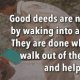 Doing good deeds For Others
