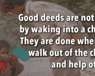 Doing good deeds For Others